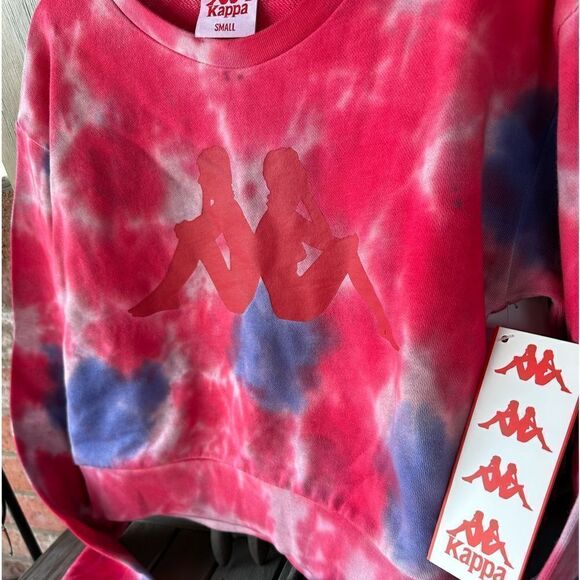 KAPPA Active Tie Dye Barbie Galz Cropped Sweatshirt Sm NWT - Picture 11 of 13